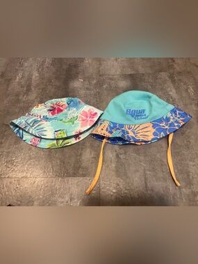 Bundle of 2 Sun Hats (Aqua Swim School and Children’s Place) 9 to 12 Months
